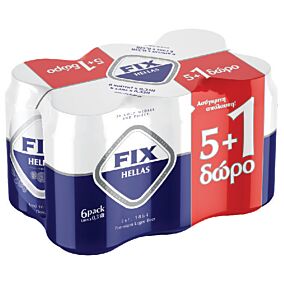 Μπύρα FIX HELLAS 5+1ΔΩΡΟ (6x330ml)