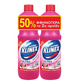 KLINEX Χλωρίνη Ultra Protection Pink Power 1250ml (Το 2ο -50%)