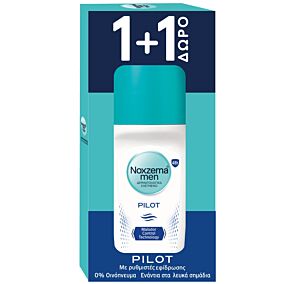 Αποσμητικό σώματος NOXZEMA Pilot, Roll-On 1+1 δώρο (2x50ml)