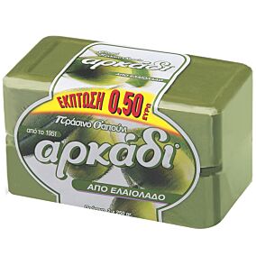 Σαπούνι ΑΡΚΑΔΙ πράσινο φυσικό, πλάκα (2x250g)