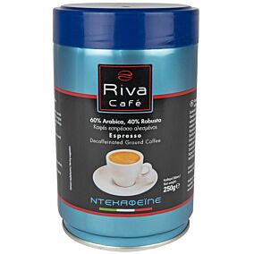 Καφές RIVA CAFÉ espresso platinum αλεσμένος decaf (250g)