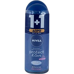 Αποσμητικό σώματος NIVEA Protect & Care roll on (2x50ml)