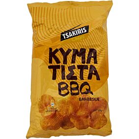 Πατατάκια TSAKIRIS τσιπς κυματιστά barbeque (400g)