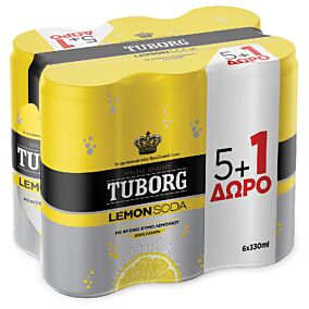 Αναψυκτικό TUBORG σόδα λεμόνι (6x330ml)