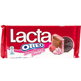 Σοκολάτα LACTA γάλακτος με φράουλα και OREO (105g)