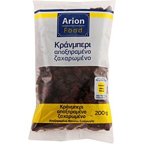 Cranberries ARION FOOD αποξηραμένα ζαχαρωμένα (200g)