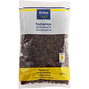 Cranberries ARION FOOD αποξηραμένα ζαχαρωμένα (500g)