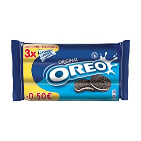 Μπισκότα OREO βανίλια (3x154g)