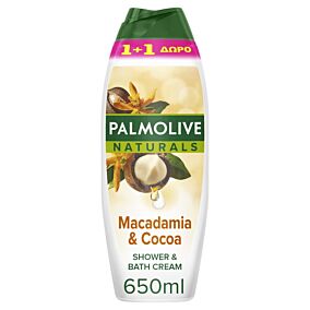 Αφρόλουτρο PALMOLIVE naturals macadamia 1+1 ΔΩΡΟ (2x650ml)