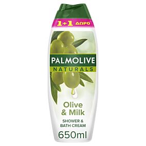 Αφρόλουτρο PALMOLIVE Unisex με εκχυλίσματα ελιάς 1+1ΔΩΡΟ (2x650ml)