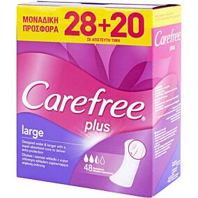 Σερβιετάκια CAREFREE Large Plus (48τεμ.)