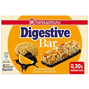 Μπάρα DIGESTIVE με σοκολάτα και πορτοκάλι (5x28g)