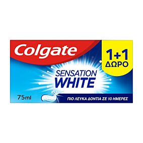 Οδοντόκρεμα COLGATE sensation white (2x75ml)