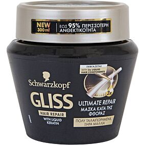 Μάσκα μαλλιών SCHWARZKOPF gliss hair repair για πολύ ταλαιπωρημένα ξηρά μαλλιά (300ml)