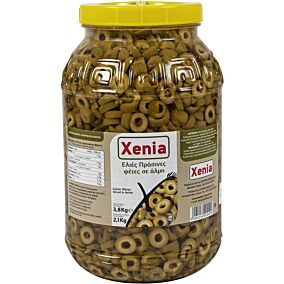 Ελιές XENIA πράσινες σε φέτες (2,1kg)