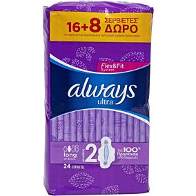 Σερβιέτες ALWAYS platinum ultra long plus (24τεμ.)