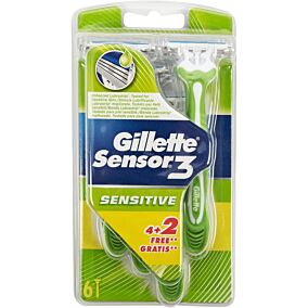 Ξυραφάκια GILLETTE sensitive 3 (6τεμ.)