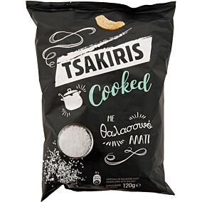 Πατατάκια TSAKIRIS Cooked θαλασσινό αλάτι (120g)