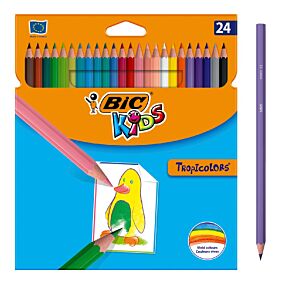 Ξυλομπογιές BIC kids tropicolors (24τεμ.)