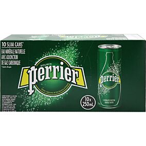 Νερό PERRIER ανθρακούχο slim can (10x250ml)