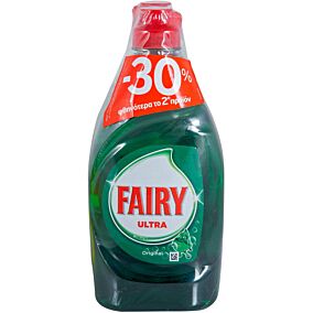 Απορρυπαντικό πιάτων FAIRY regular, υγρό. Το 2ο -30% (2x400ml)