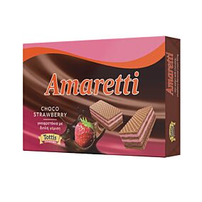 Γκοφρέτα AMARETTI σοκολάτα φράουλα (68g)