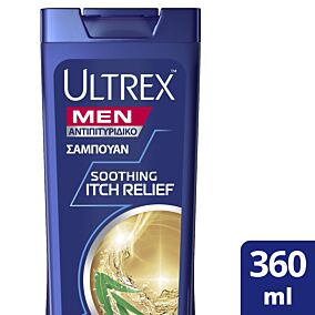 Σαμπουάν ULTREX Men Soothing Itch Relief αντιπιτυριδικό για ευαίσθητη επιδερμίδα (360ml)