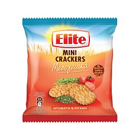 Κράκερ ELITE mini μεσογειακά με ντομάτα και ρίγανη (50g)