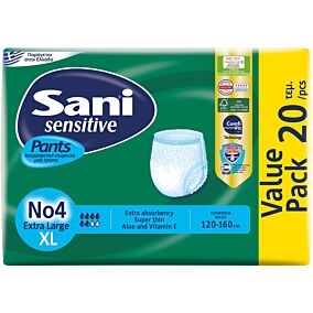 Πάνες SANI Sensitive No.4 extra large για την ακράτεια (20τεμ.)