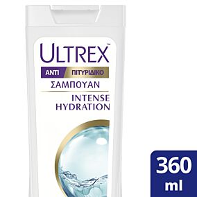 Σαμπουάν ULTREX Intense Hydration γυναικείο αντιπιτυριδικό για ξηροδερμία (360ml)