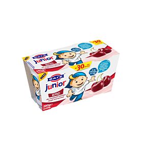 Γιαούρτι επιδόρπιο JUNIOR με γεύση κεράσι -0,30€ (2x140g)