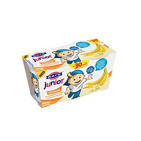 Γιαούρτι επιδόρπιο JUNIOR με μπανάνα 0,30€ (2x140g)