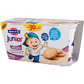 Γιαούρτι επιδόρπιο JUNIOR με μπισκότο -0,30€ (2x140g)