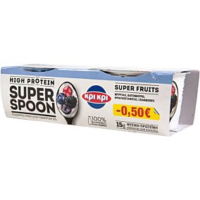 Γιαούρτι επιδόρπιο ΚΡΙ ΚΡΙ superspoon blueberry -0,50€ (2x170g)