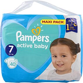 Πάνες PAMPERS active baby Maxi Pack No.7 (40τεμ.)