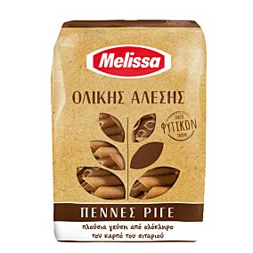 Πάστα ζυμαρικών MELISSA πέννες ολικής άλεσης (500g)