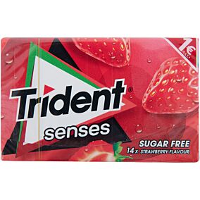 Τσίχλες TRIDENT Senses φράουλα (27g)