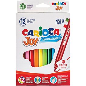 Μαρκαδόροι CARIOCA Joy λεπτοί (12τεμ.)