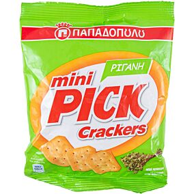 Κράκερ ΠΑΠΑΔΟΠΟΥΛΟΥ mini PICK CRACKERS ρίγανη (70g)