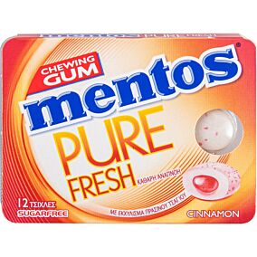 Τσίχλες MENTOS Pure fresh κανέλα (18g)