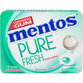 Τσίχλες MENTOS Pure fresh δυόσμος (18g)