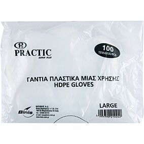 Γάντια PRACTIC Lage μιας χρήσης διάφανα (100τεμ.)