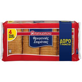 Φρυγανιές ΠΑΠΑΔΟΠΟΥΛΟΥ σίτου (510g)