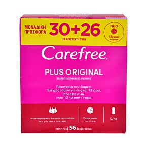 Σερβιετάκια CAREFREE origin plus 30+26 ΔΩΡΟ (56τεμ.)