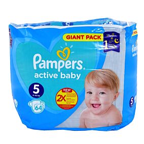 Πάνες PAMPERS Active Baby Giant No.5 (64τεμ.)