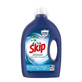 SKIP Active Clean απορρυπαντικό πλυντηρίου ρούχων σε υγρό 40μεζ