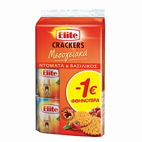 Κράκερ ELITE με ντομάτα και βασιλικό -1€ (3x105g)