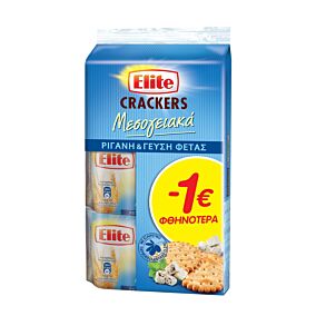 Κράκερ ELITE με φέτα και ρίγανη -1€ (3x105g)