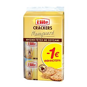 Κράκερ ELITE μεσογειακά φυσική -1€ (3x105g)