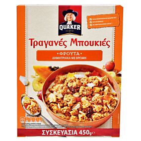 Δημητριακά QUAKER τραγανές μπουκιές βρώμης με φρούτα (450g)